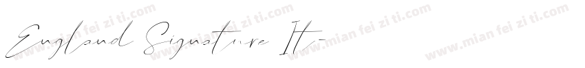 England Signature It字体转换